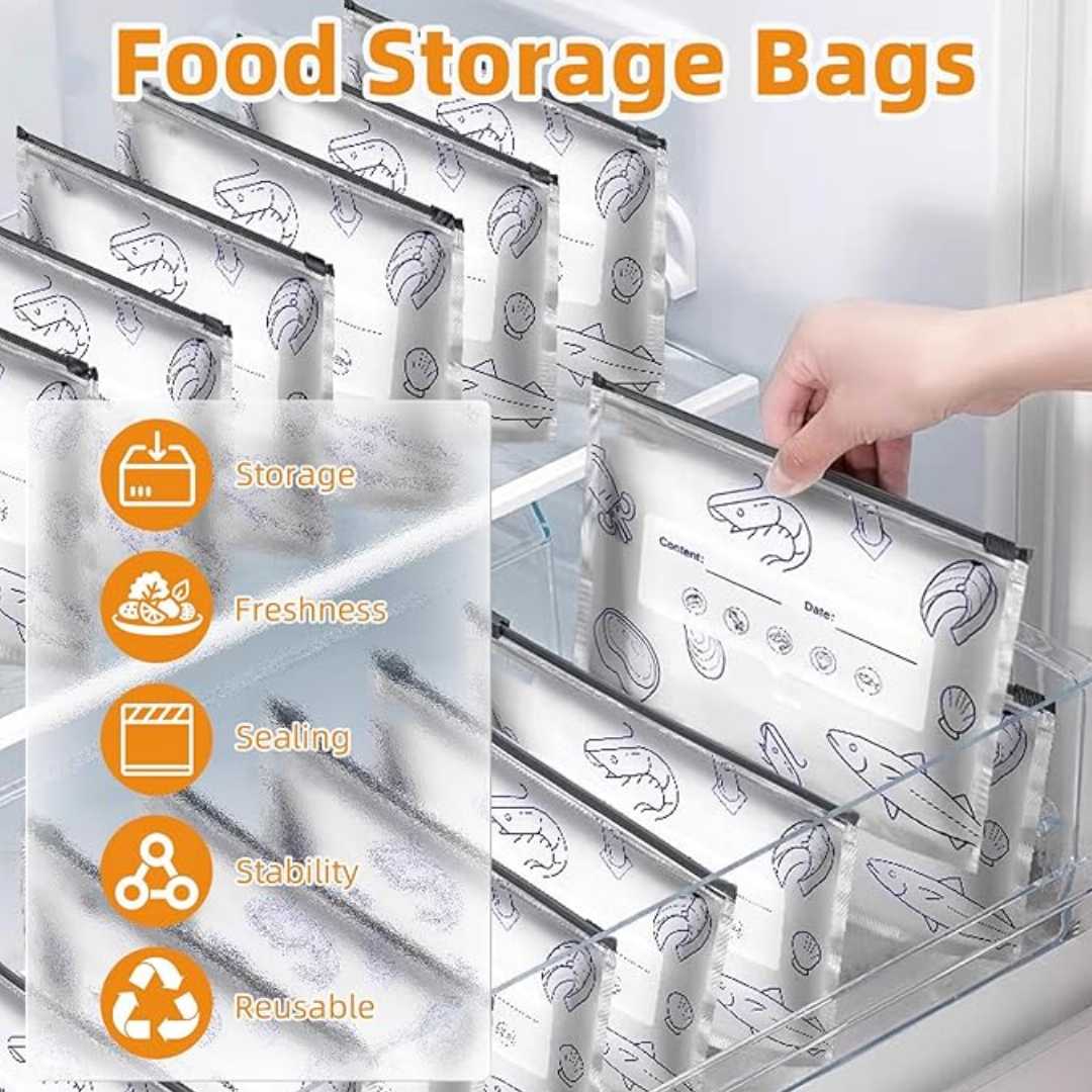 Food Storage Bag, Reusable Ziplock Bag, Kitchen Organizer Bangladesh, Aluminum Foil Pouch.