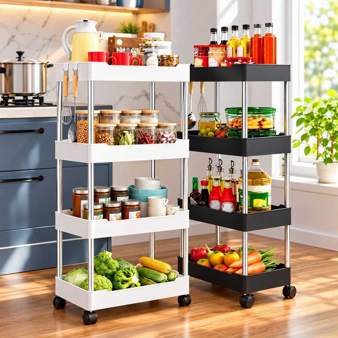 Wide,Type,High,Capacity,Multi,Purpose,Trolly,Rack,Multifunctional,Movable,Storage,Cart,0200